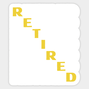 Retired - Golden Years Sticker